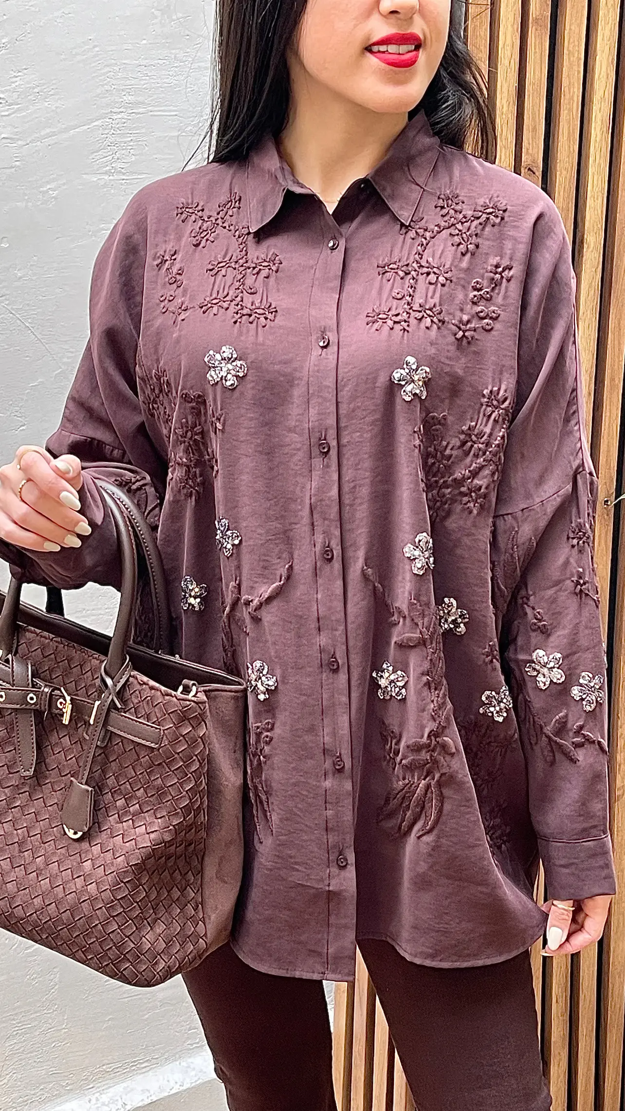 شومیز مانتویی مجلسی طرح ناریس